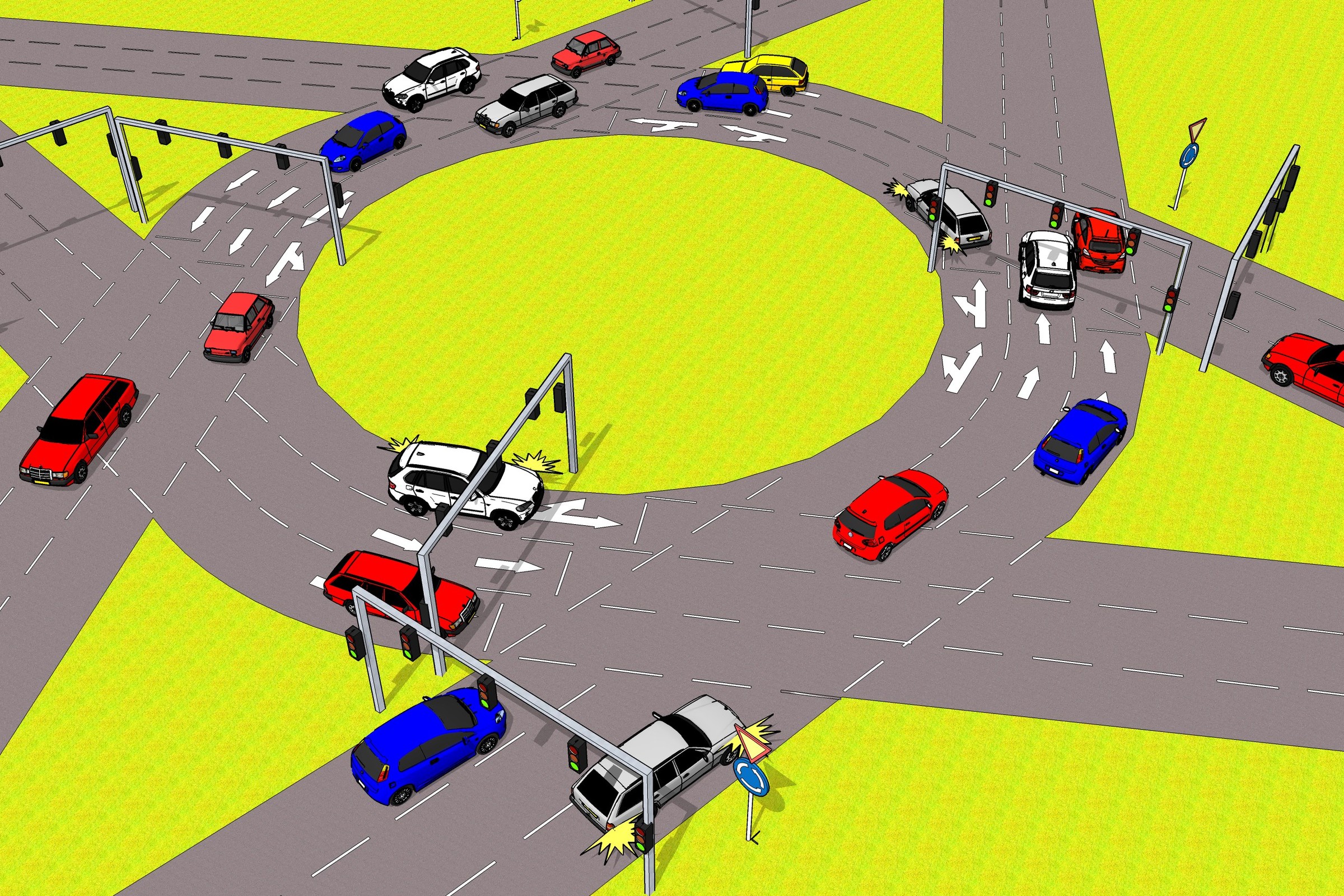 Kiedy używać kierunkowskazów na rondzie? choćby prawy sprawia problemy. Wyjaśniamy krok po kroku