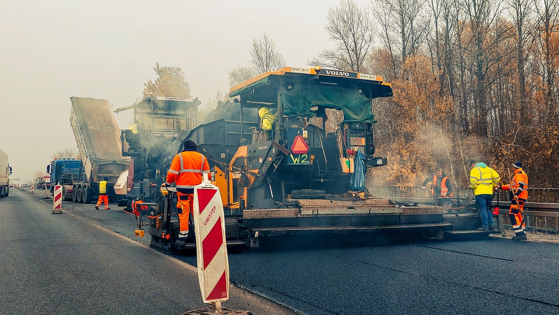 Wymiana nawierzchni na polskiej autostradzie A4