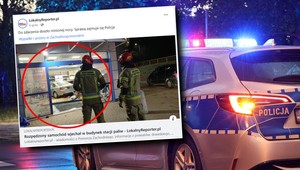 Chwile grozy na stacji paliw. Samochód taranował półki