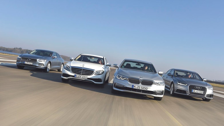 Superoszczędne limuzyny - Volvo S90 kontra Mercedes E 220d, BMW 520d i Audi A6 2.0 TDI
