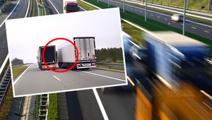 Pojedynek TIR-ów na autostradzie. Nikt nie chciał odpuścić [Nagranie]