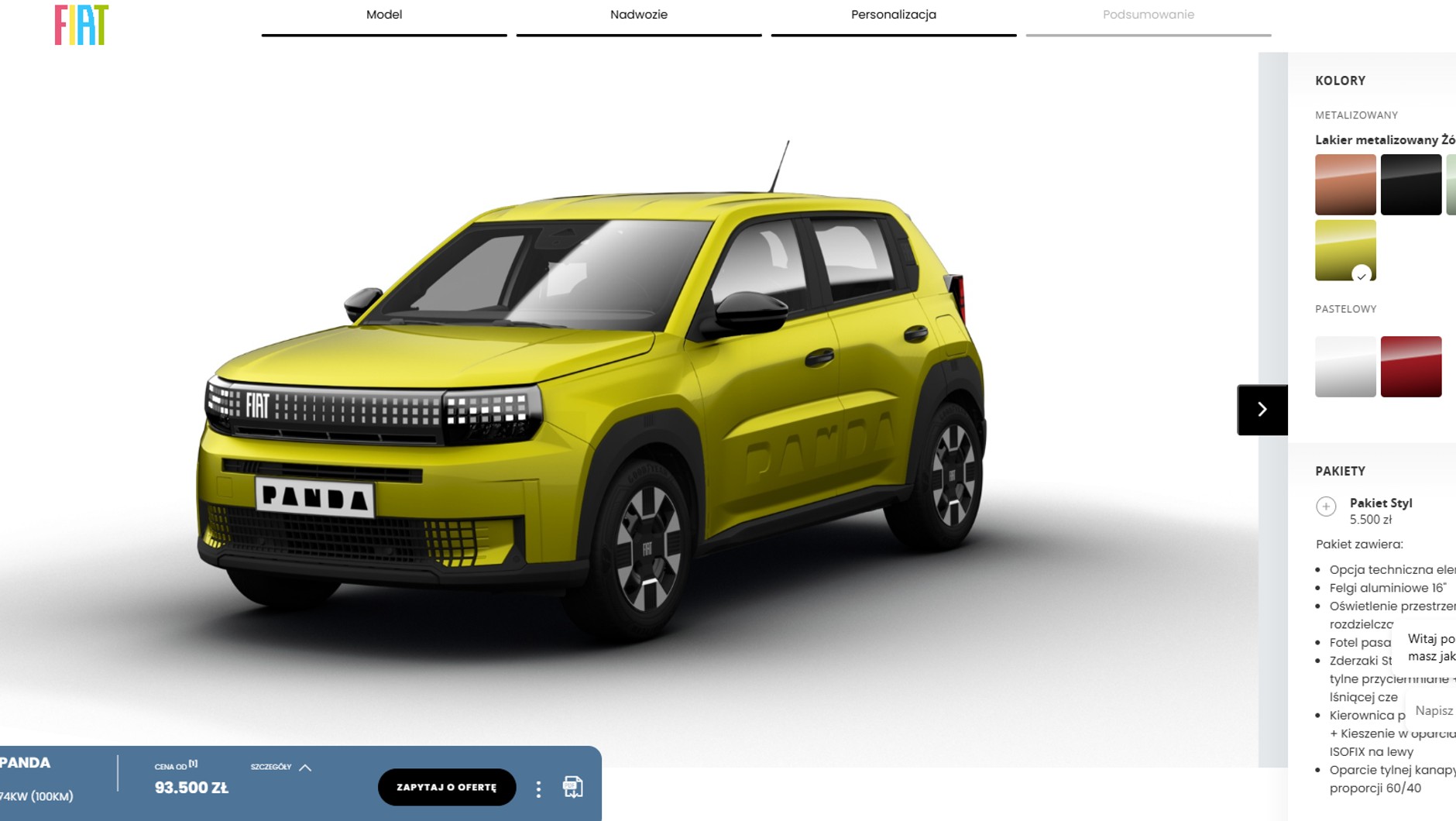 Fiat Grande Panda konfigurator