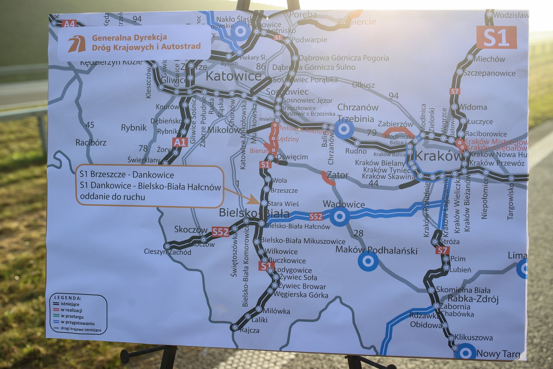 Przebieg budowanej trasy S1