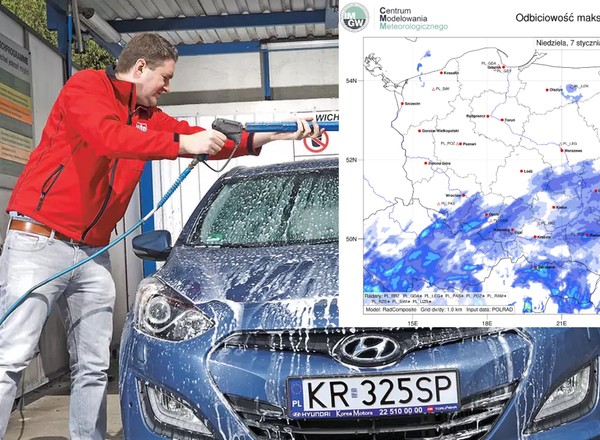 Czy warto jechać na myjnię, gdy na telefon przychodzą alerty RCB?