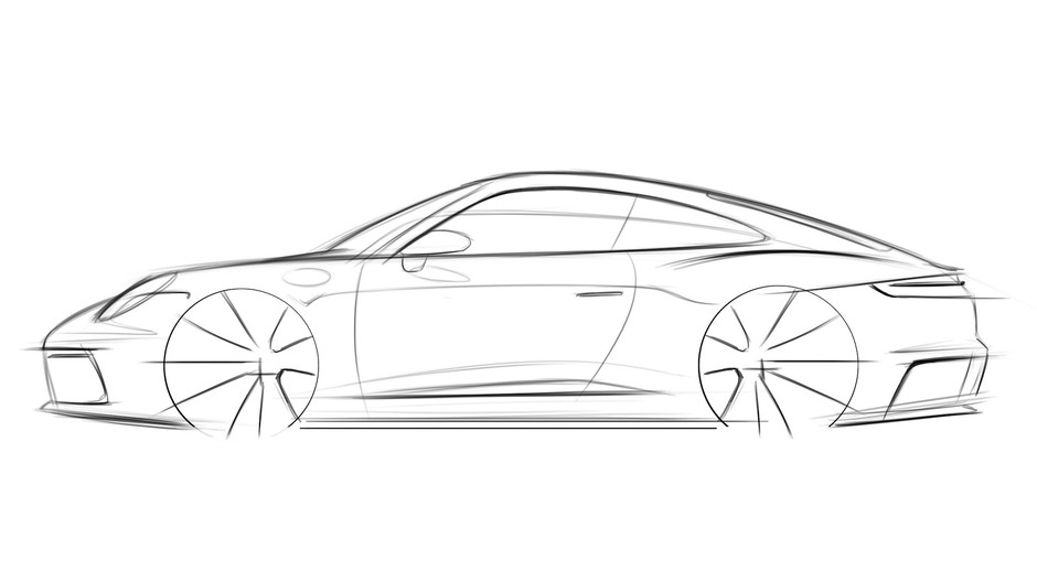 Rysowanie Porsche 911 – krok 5.