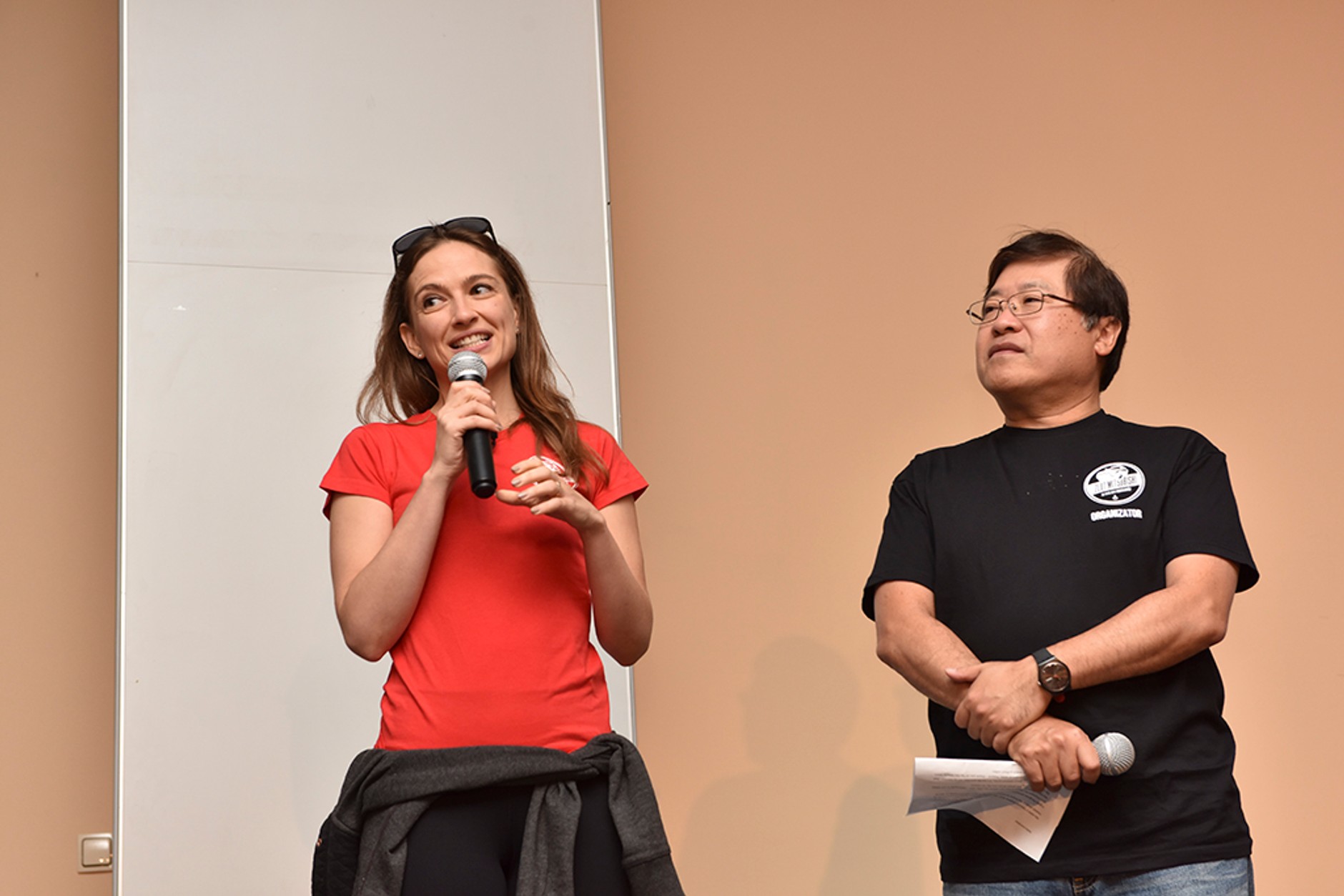 Anna Cieślak i prezes MMC Car Poland Yasuyuki Oyama