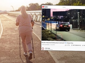 "Bardzo Pani źle wyjechała, mandacik będzie". Kobieta omijała korek kładką dla pieszych