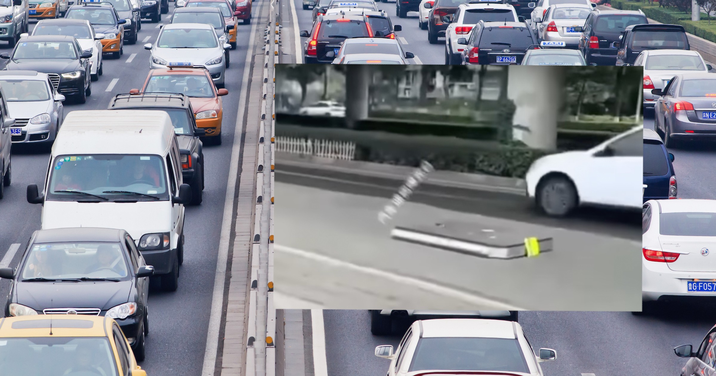 Z samochodu elektrycznego wypadła bateria