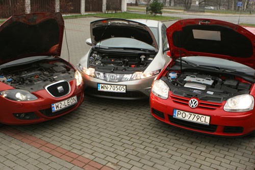 Honda Civic 1.8, Seat Leon 2.0 FSI, VW Golf 1.4 TSI - Zapewniają mocne wrażenia