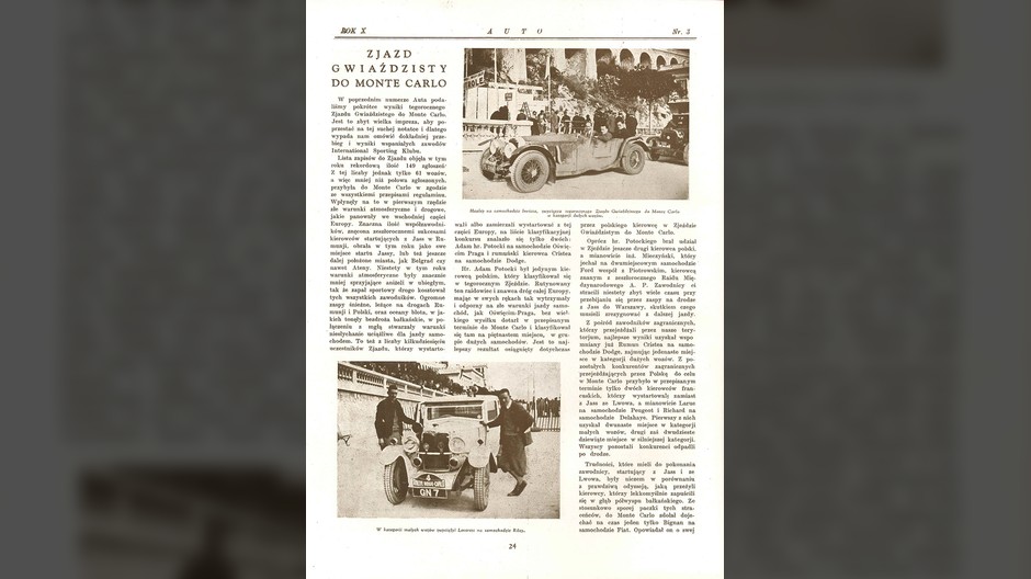 Zlot do Monte Carlo w 1930 r.