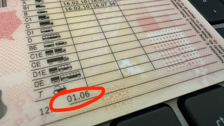 Prawo jazdy z kodem 01.06