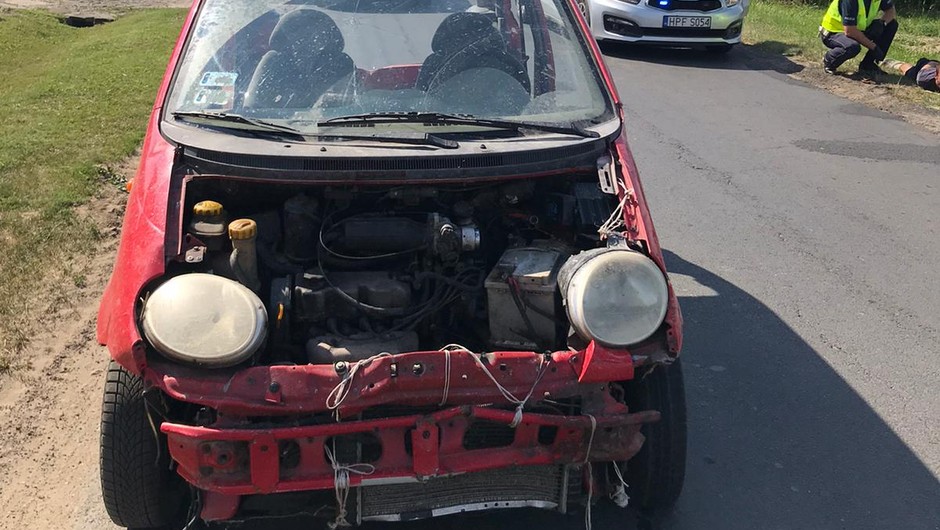 Pijany jechał zdezelowanym matizem