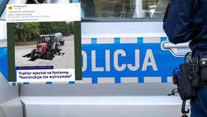 Kuriozalny wypadek w parku w Warszawie. Wielka dziura pochłonęła traktor