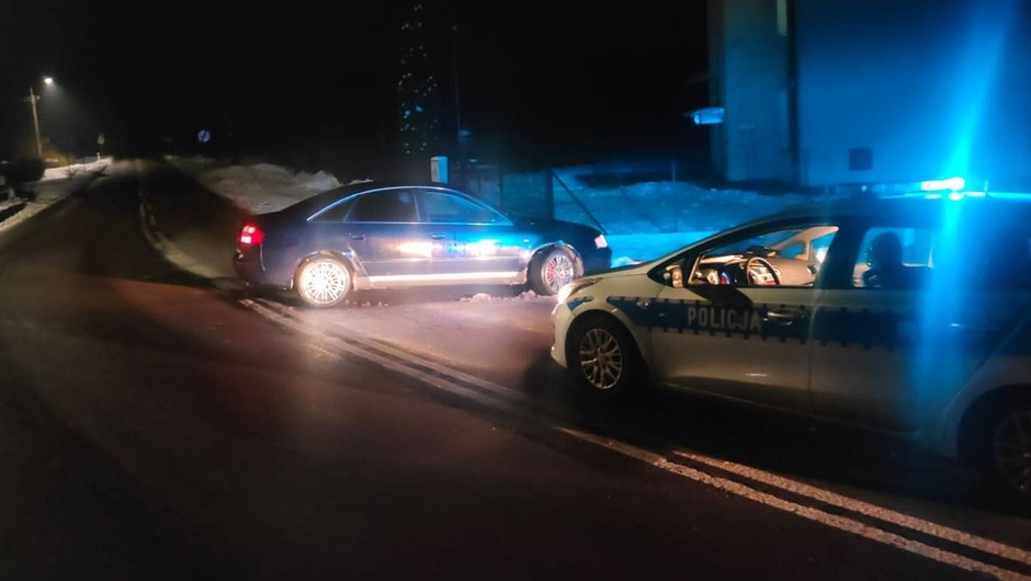 23-letni kierowca Audi zatrzymany za jazdę pod wpływem alkoholu