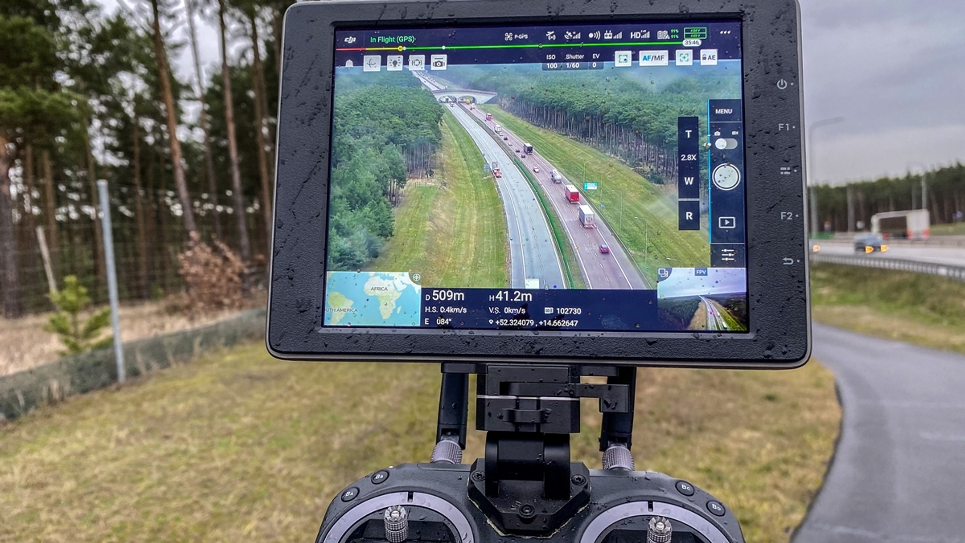 Policja łapała kierowców na A2 dronami