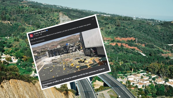 Potworny wypadek w Hiszpanii. Kierowca ciężarówki wisiał 30 m nad ziemią [WIDEO]