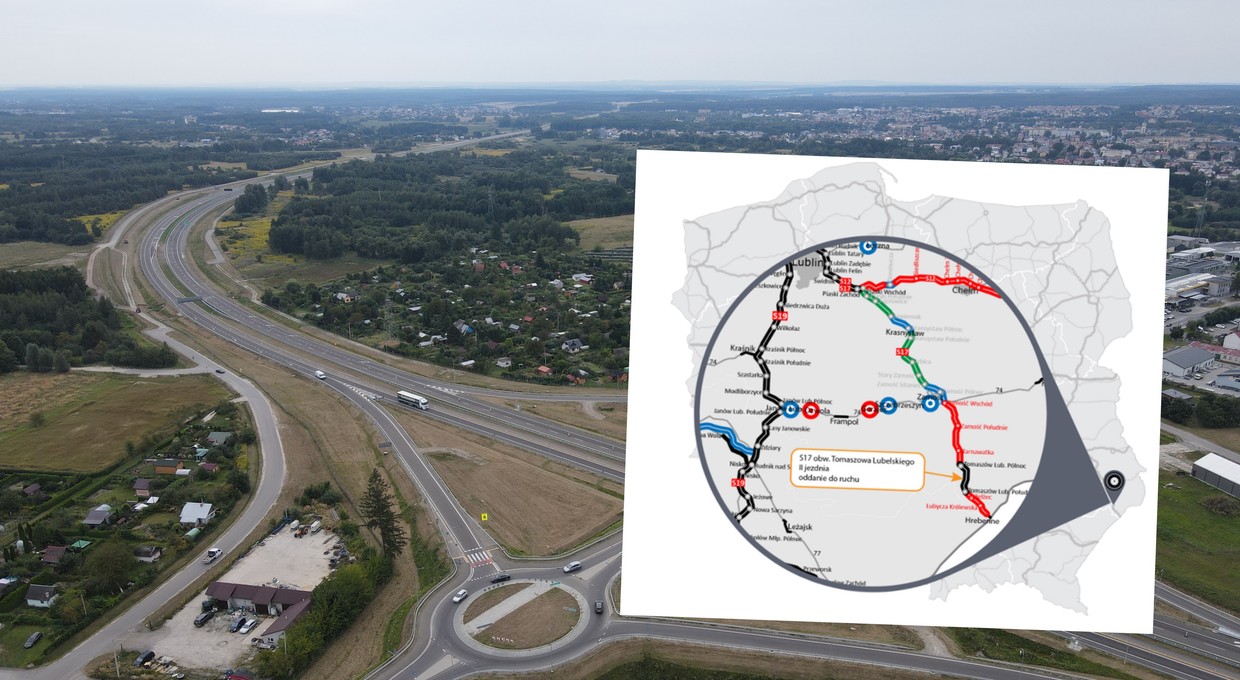 Pełna obwodnica Tomaszowa Lubelskiego na S17 wcześniej niż planowano [MAPA]