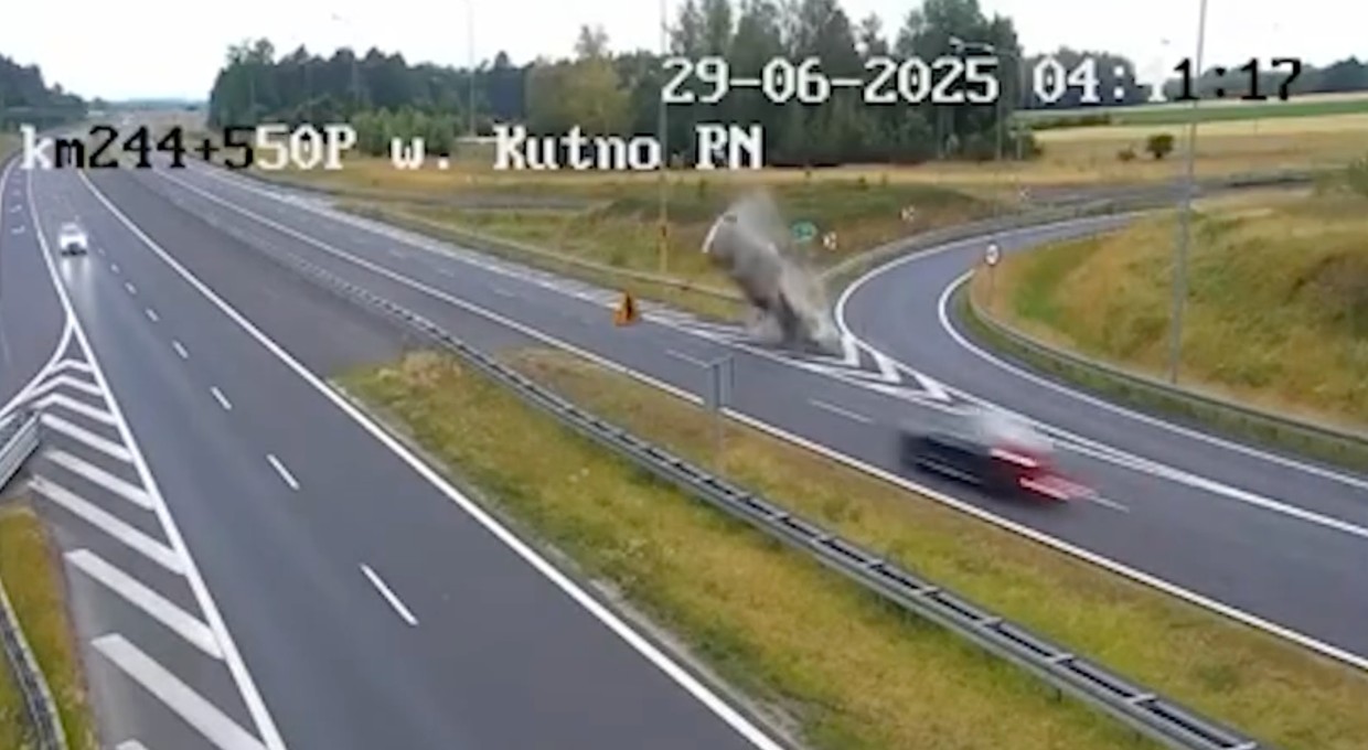 Dramatyczne nagranie z A1. Zabezpieczenie spełniło swoją funkcję