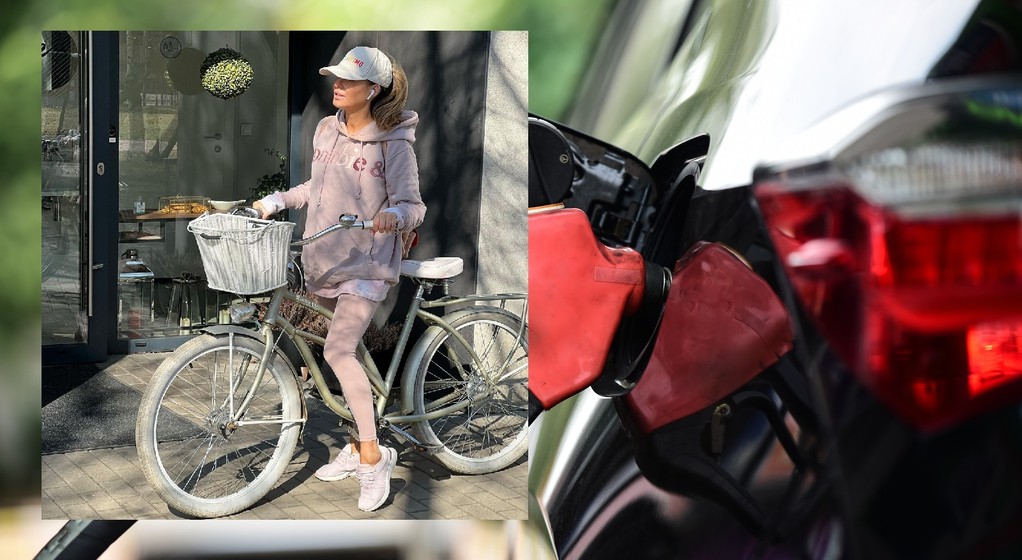 Małgorzata Rozenek-Majdan na rowerze