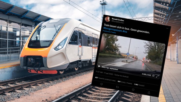 Autobus zepsuł się na torach. Nagranie przyprawia o dreszcze