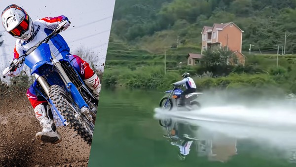 Pokonał motocyklem ponad 40 km po tafli wody