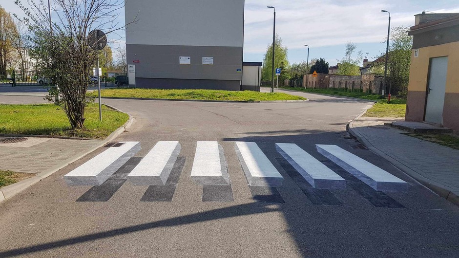 Trójwymiarowe przejście dla pieszych w Częstochowie