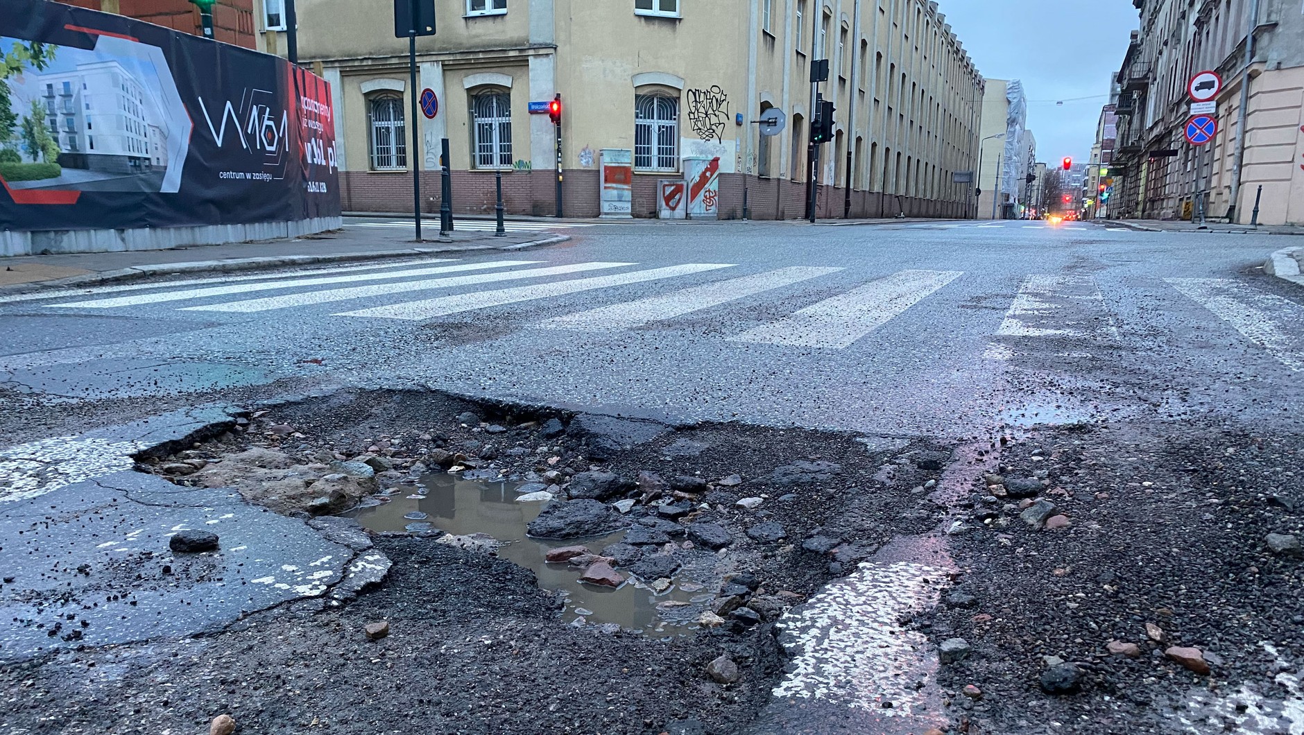 Dziura w ulicy Łódź