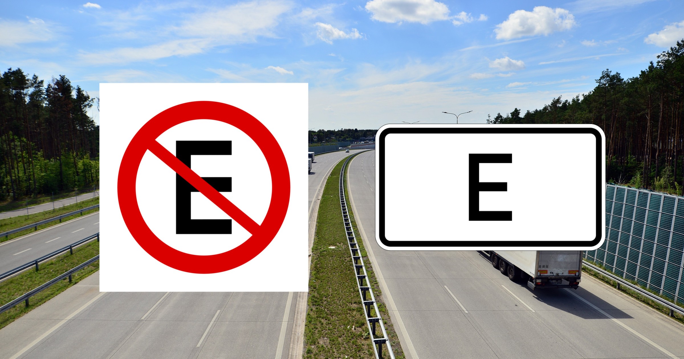 Znak E i przekreślone E. Mają dwa różne znaczenia w dwóch różnych miejscach. Lepiej ich nie pomylić