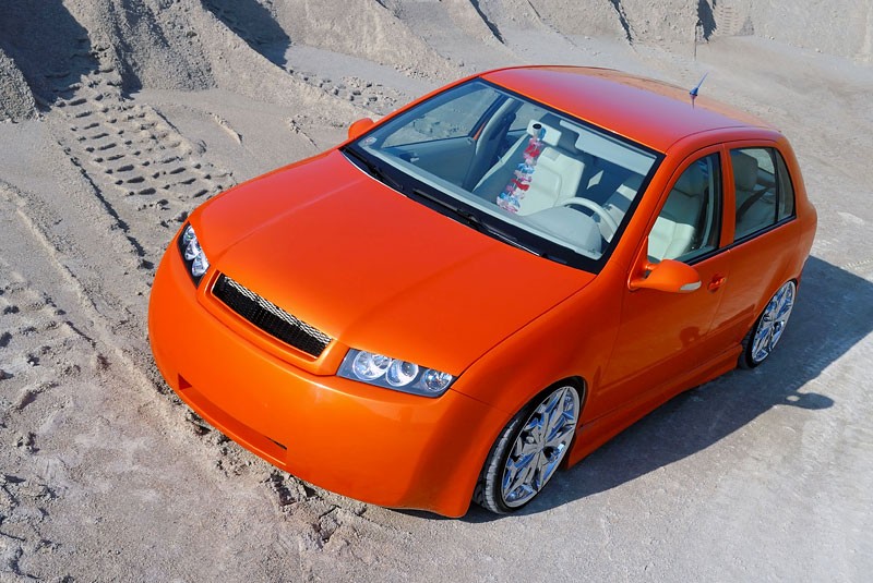 Garaż tunera: Škoda Fabia 1.4 16V – lisek pustynny
