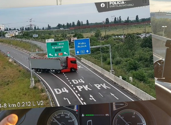 Kierowca ciężarówki zawracał na autostradzie i jechał pod prąd. Miał w tym interes