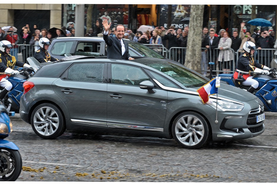 Francois Hollande w Citroënie DS5