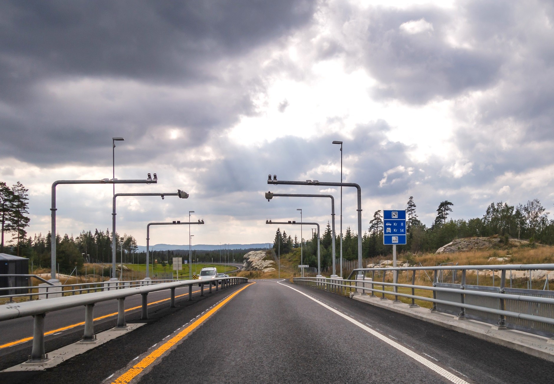 Wjazd na płatny odcinek drogi w Norwegii