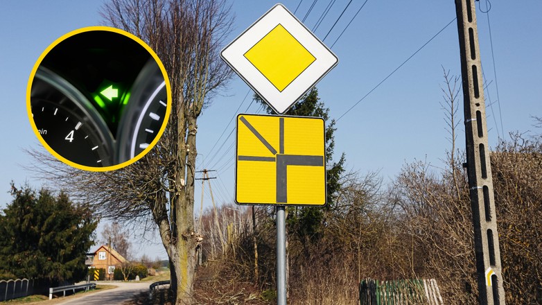 Kiedy włączyć kierunkowskaz na skrzyżowaniu z łamanym pierwszeństwem?