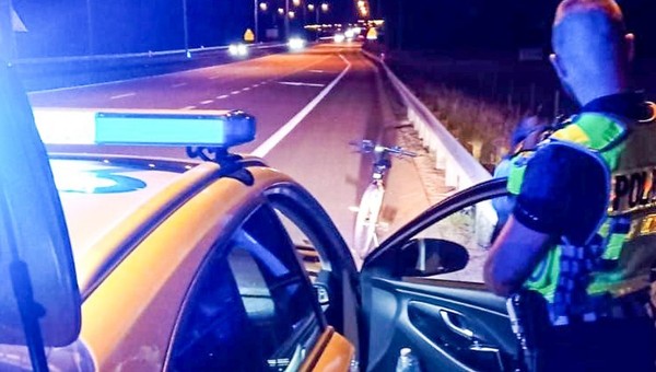Rowerzysta jechał pod prąd trasą ekspresową S3. Miał 1,7 promila