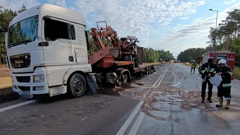 Wypadek ciężarówek