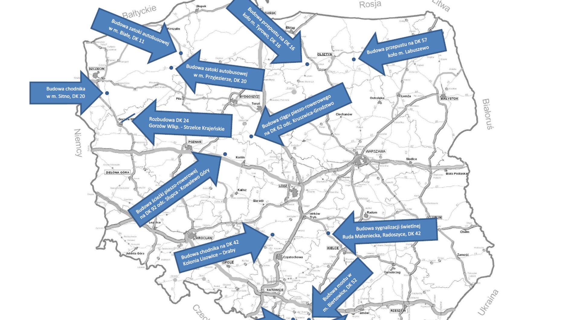 Inwestycje w 8 województwach w ramach programu o wartości 215 mln zł