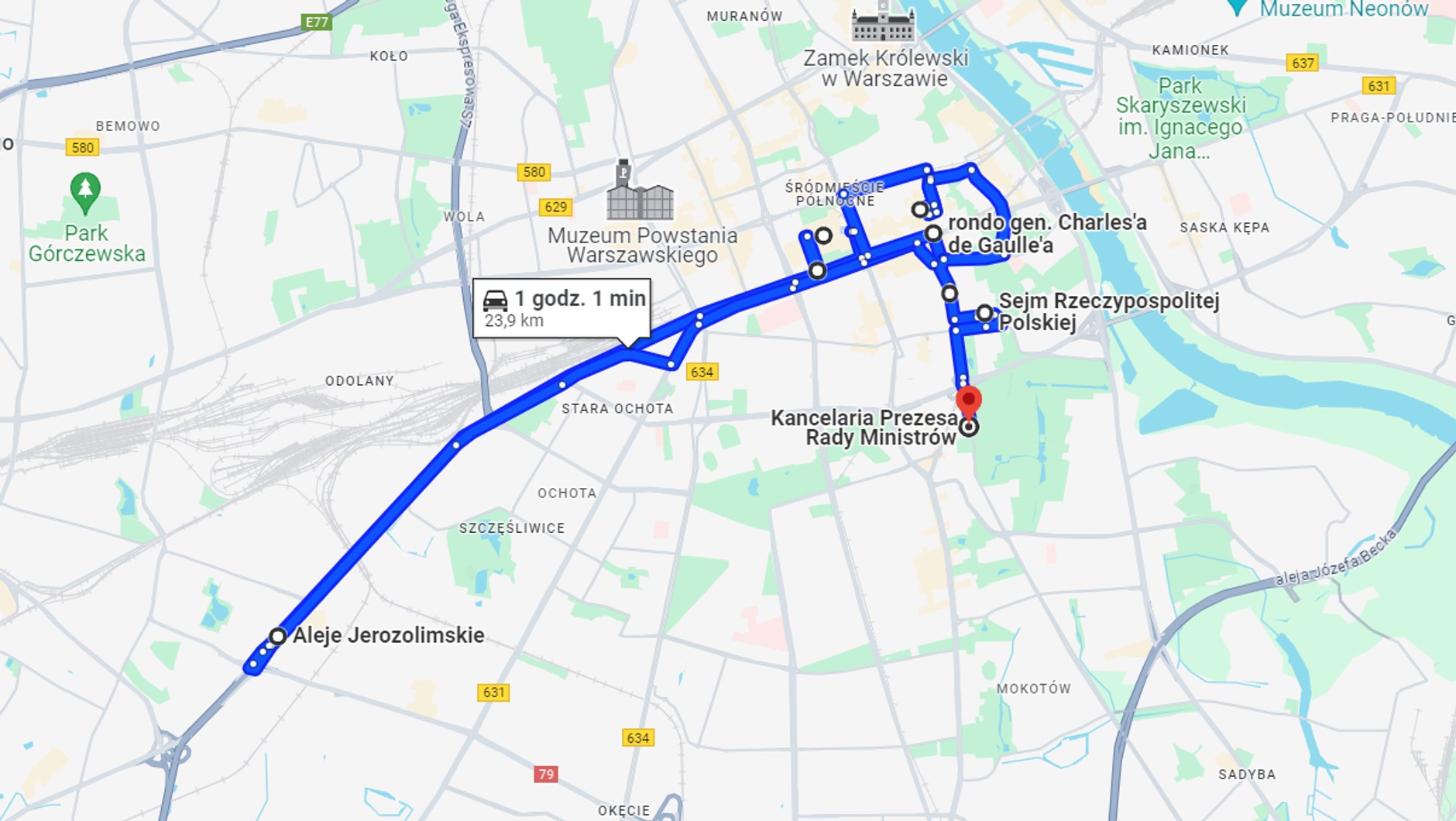Strajk rolników. To tędy przejdzie protest w Warszawie [TRASA]