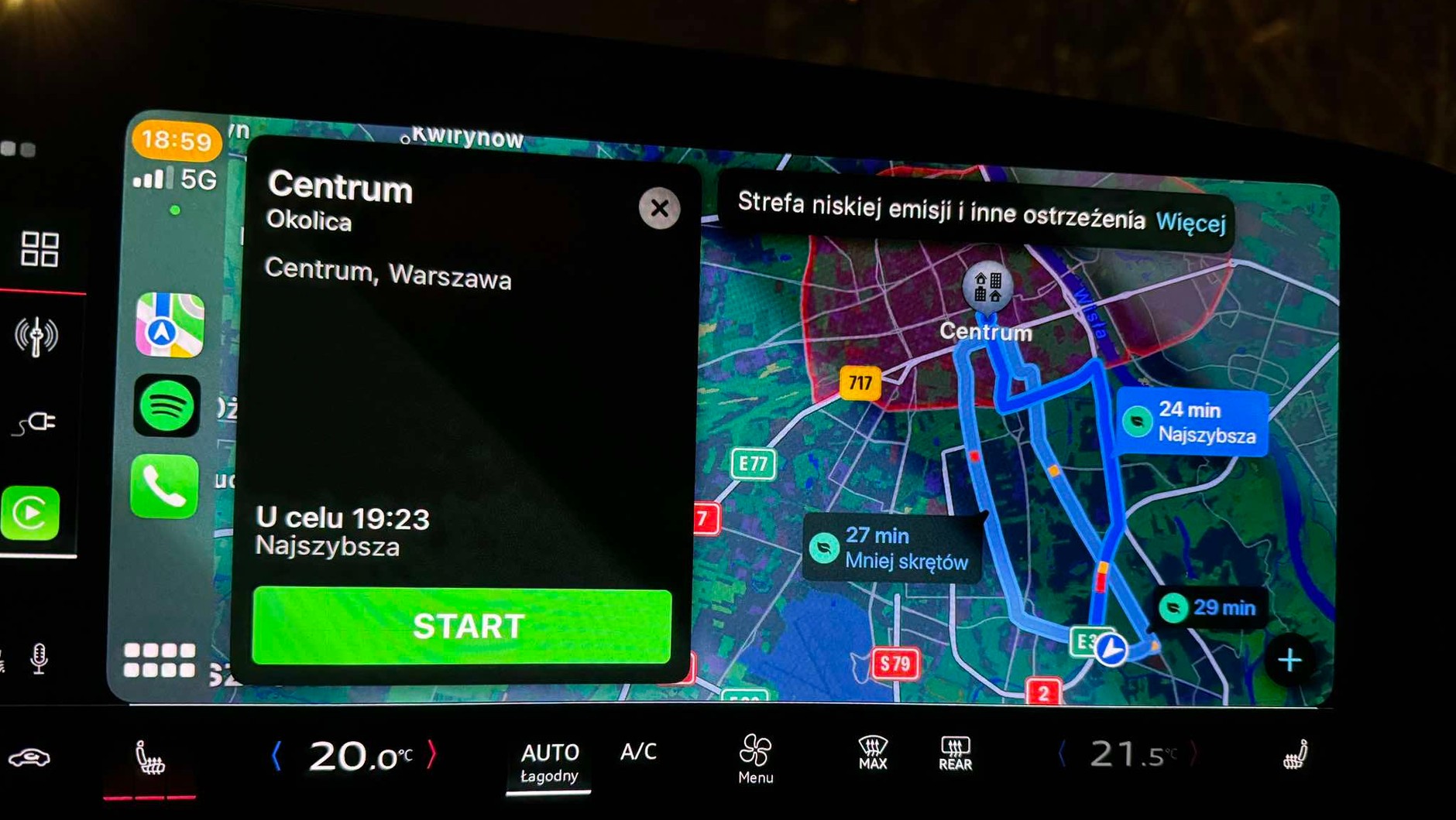 Apple Maps w Apple CarPlay