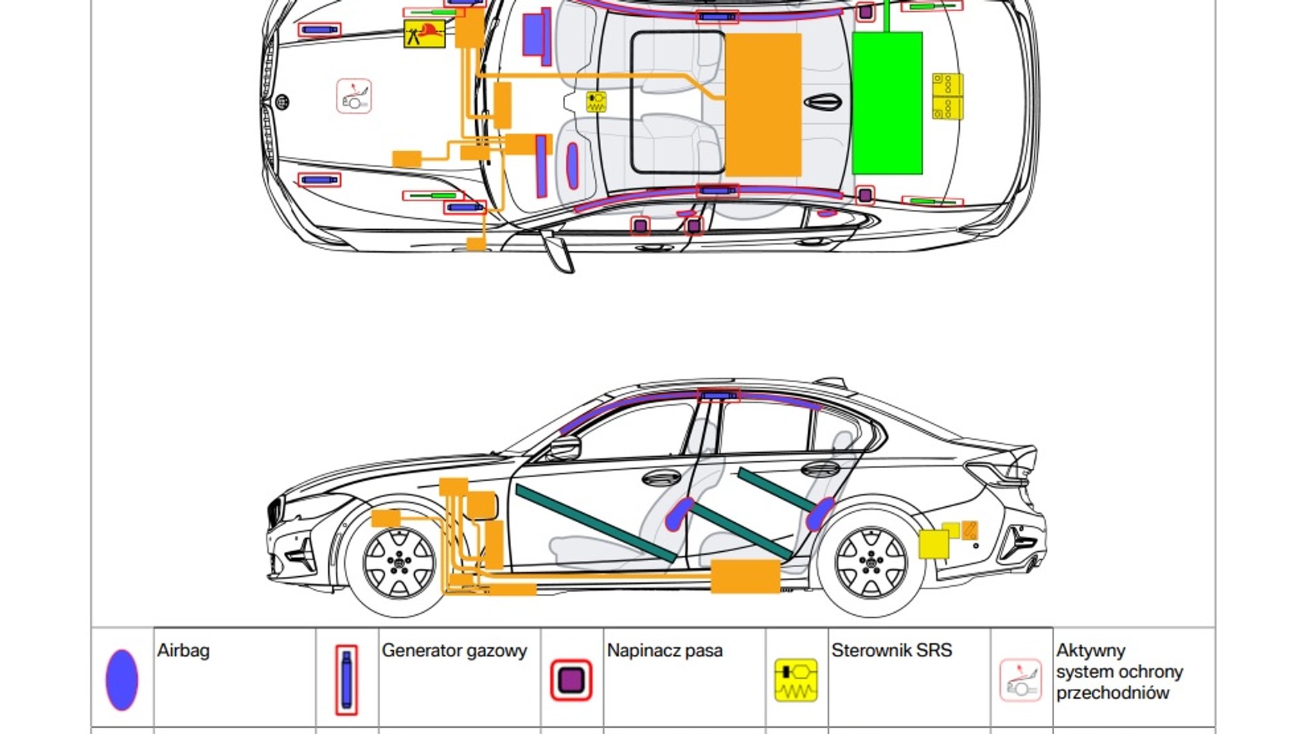 Karta Ratownicza ze schematem budowy BMW serii 3 PHEV