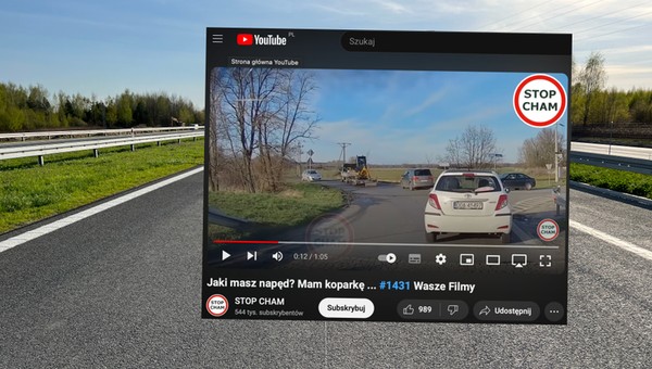 Do napędu auta z przyczepą wykorzystał łyżkę koparki