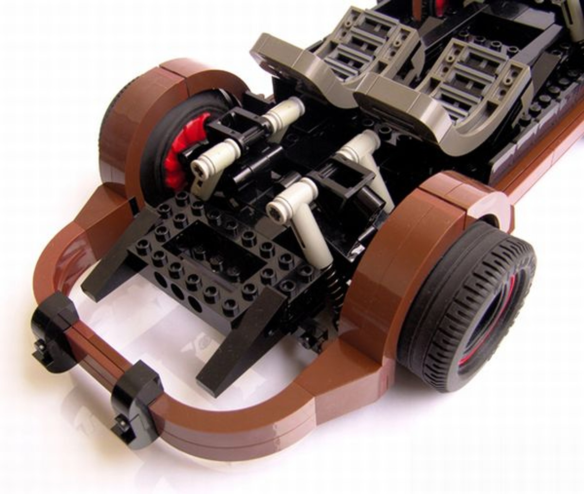 Porsche z działającym zawieszeniem