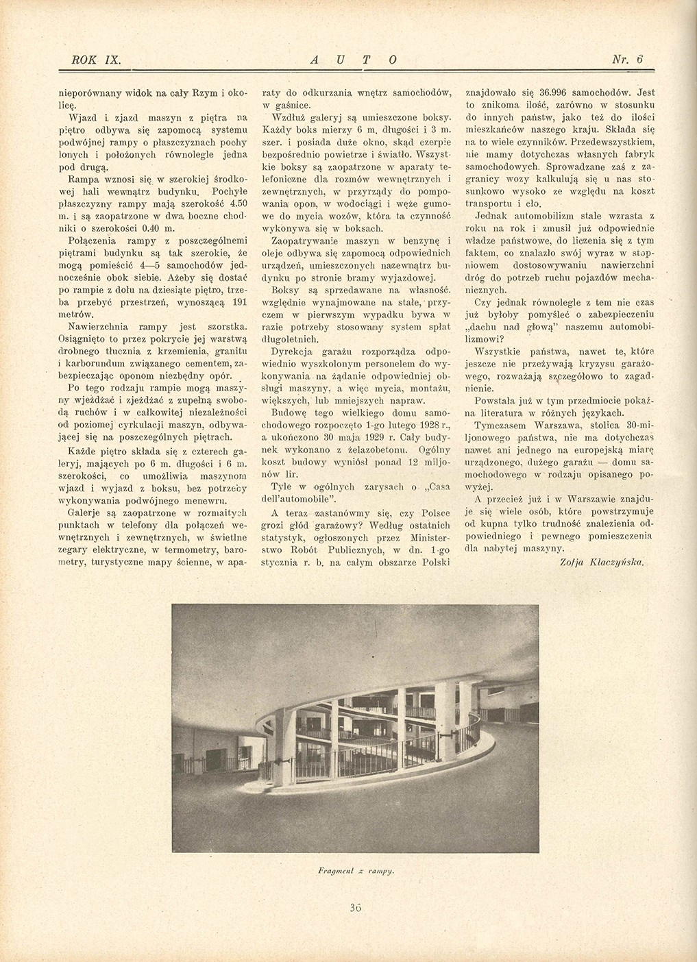 Garaże w latach 30.