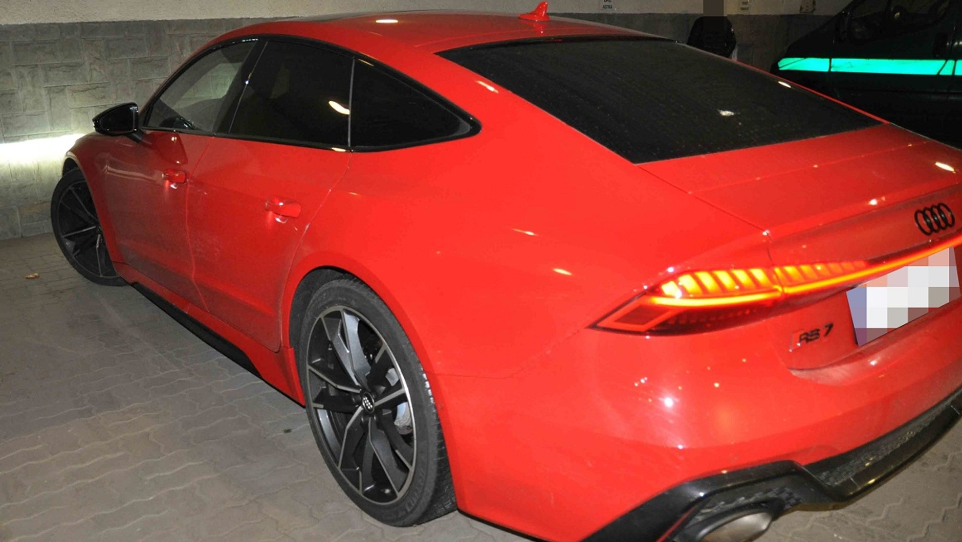 Odzyskane Audi RS7 na granicy z Ukrainą