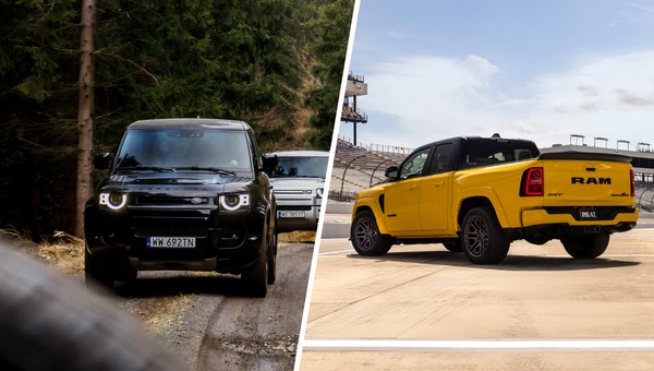 Land Rover Defender i Ram 1500 Rumble Bee SRT