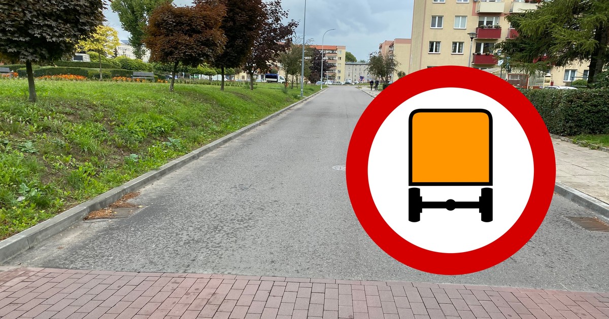 Znak B-13a zakazuje wjazdów pojazdów z towarami niebezpiecznymi