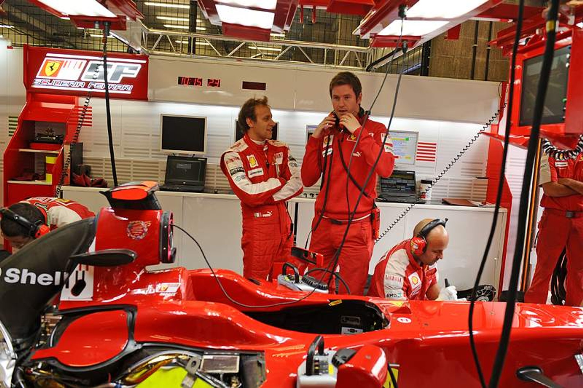 Grand Prix Belgii 2009: dwie gwiazdy wyścigu - Raikkonen i Fisichella (fotogaleria)