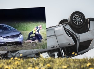 Rozbił samochód, potem musiała powstrzymać go policja
