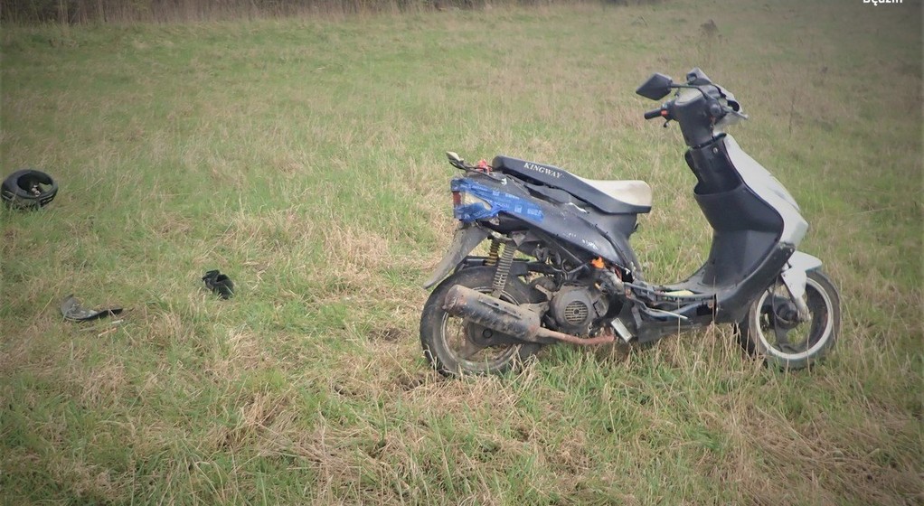 Chciał uniknąć kontroli. Skuterem próbował uciec przed policją