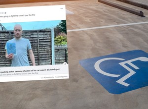 Absurdalna sytuacja na parkingu. Dostał mandat, bo cień auta padał na niedozwolone miejsce
