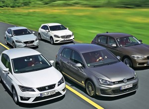 BMW serii 1 kontra Mercedes klasy A, Leon, Golf i V40: porównanie trzech szybkich kompaktowych turbodiesli